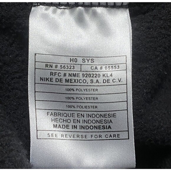 VTG 90s Y2K Nike Sweatshirt M Black Gray Terry Crewneck Center Swoosh Silver Tag - Picture 14 of 16